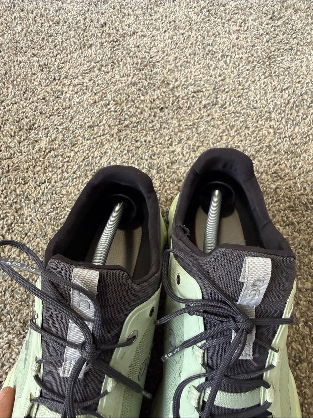 On Running Men's Cloudvista Trail Shoes - Light Green and Black - Picture 4 of 7